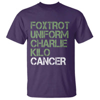 Foxtrot Uniform Charlie Kilo Cancer T Shirt Funny Fuck Cancer Military Alphabet