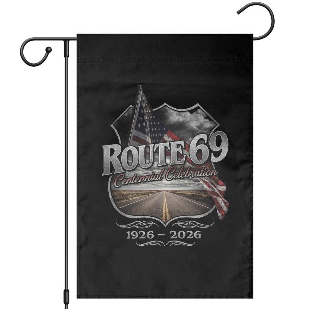 US Route 69 Centennial Celebration Garden Flag Highway Road 100 Years Anniversary American Flag