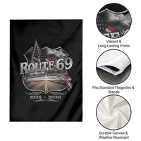 US Route 69 Centennial Celebration Garden Flag Highway Road 100 Years Anniversary American Flag
