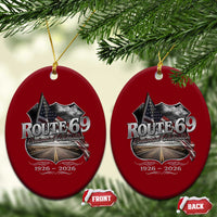 US Route 69 Centennial Celebration Ceramic Ornament Highway Road 100 Years Anniversary American Flag