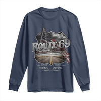 US Route 69 Centennial Celebration Long Sleeve Shirt Highway Road 100 Years Anniversary American Flag