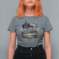 US Route 69 Centennial Celebration T Shirt For Women Highway Road 100 Years Anniversary American Flag