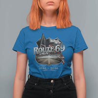 US Route 69 Centennial Celebration T Shirt For Women Highway Road 100 Years Anniversary American Flag