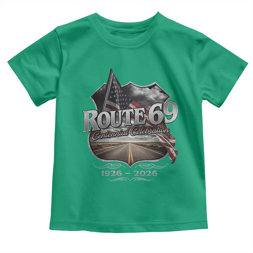 US Route 69 Centennial Celebration Toddler T Shirt Highway Road 100 Years Anniversary American Flag
