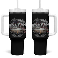 US Route 69 Centennial Celebration Tumbler With Handle Highway Road 100 Years Anniversary American Flag