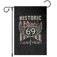Historic Route 69 Highway Road Garden Flag Americana Vintage USA Flag