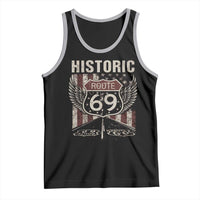 Historic Route 69 Highway Road Tank Top Americana Vintage USA Flag