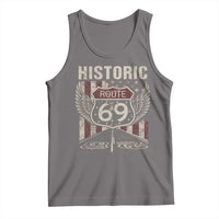 Historic Route 69 Highway Road Tank Top Americana Vintage USA Flag