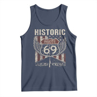 Historic Route 69 Highway Road Tank Top Americana Vintage USA Flag