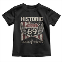 Historic Route 69 Highway Road Toddler T Shirt Americana Vintage USA Flag