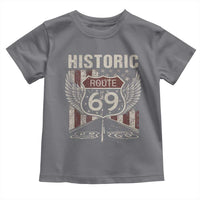 Historic Route 69 Highway Road Toddler T Shirt Americana Vintage USA Flag