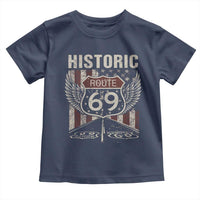 Historic Route 69 Highway Road Toddler T Shirt Americana Vintage USA Flag