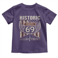 Historic Route 69 Highway Road Toddler T Shirt Americana Vintage USA Flag