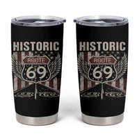 Historic Route 69 Highway Road Tumbler Cup Americana Vintage USA Flag