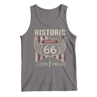 Historic Route Highway 66 Tank Top Vintage American Flag