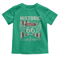 Historic Route Highway 66 Toddler T Shirt Vintage American Flag