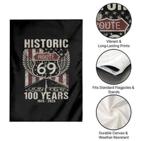 Historic US Route 69 100 Years Anniversary Garden Flag Highway Road Sign Wings Vintage American Flag