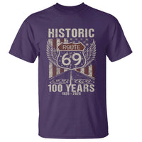 Historic US Route 69 100 Years Anniversary T Shirt Highway Road Sign Wings Vintage American Flag