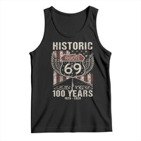Historic US Route 69 100 Years Anniversary Tank Top Highway Road Sign Wings Vintage American Flag