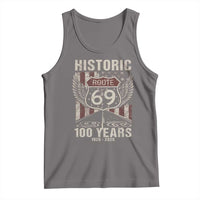 Historic US Route 69 100 Years Anniversary Tank Top Highway Road Sign Wings Vintage American Flag