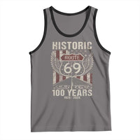 Historic US Route 69 100 Years Anniversary Tank Top Highway Road Sign Wings Vintage American Flag