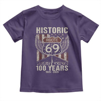 Historic US Route 69 100 Years Anniversary Toddler T Shirt Highway Road Sign Wings Vintage American Flag