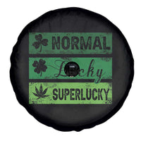 Funny St Patrick's Day Cannabis Weed Spare Tire Cover Normal Shamrock Lucky Clover Super Lucky Weed
