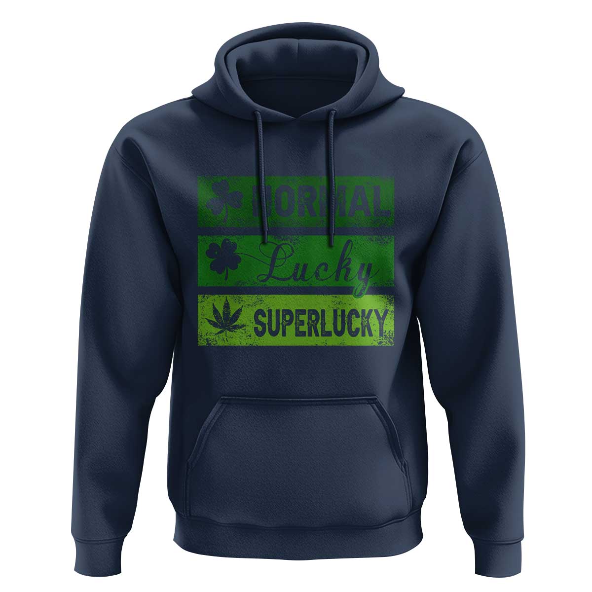 Funny St Patrick's Day Cannabis Weed Hoodie Normal Shamrock Lucky Clover Super Lucky Weed