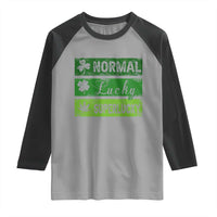 Funny St Patrick's Day Cannabis Weed Raglan Shirt Normal Shamrock Lucky Clover Super Lucky Weed