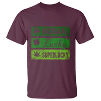Funny St Patrick's Day Cannabis Weed T Shirt Normal Shamrock Lucky Clover Super Lucky Weed