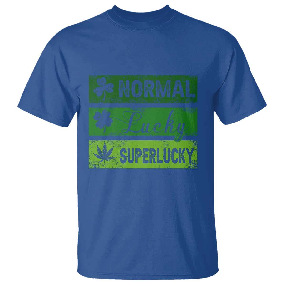 Funny St Patrick's Day Cannabis Weed T Shirt Normal Shamrock Lucky Clover Super Lucky Weed