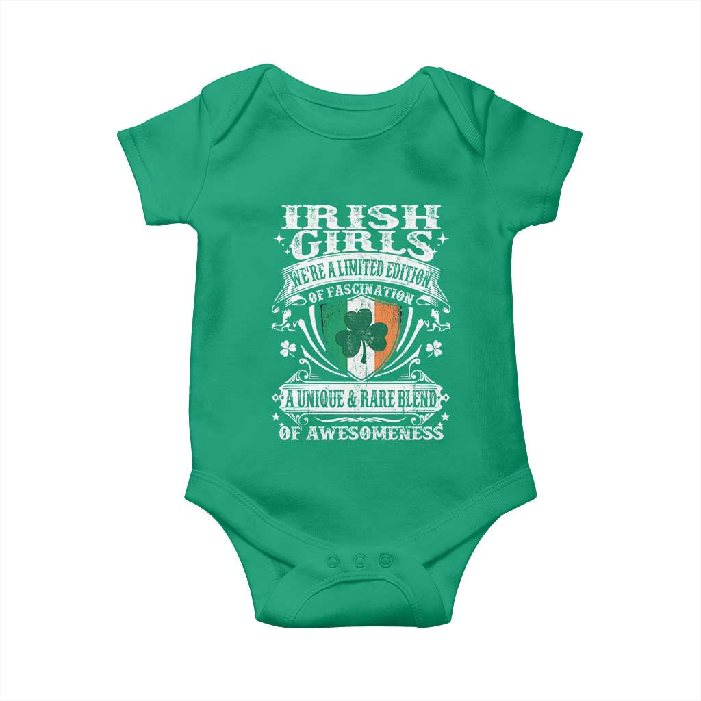 Funny Irish Girls Baby Onesie We're A Limited Edition Of Fascination Irish Pride Shamrock