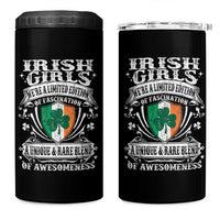 Funny Irish Girls 4 in 1 Can Cooler Tumbler We're A Limited Edition Of Fascination Irish Pride Shamrock