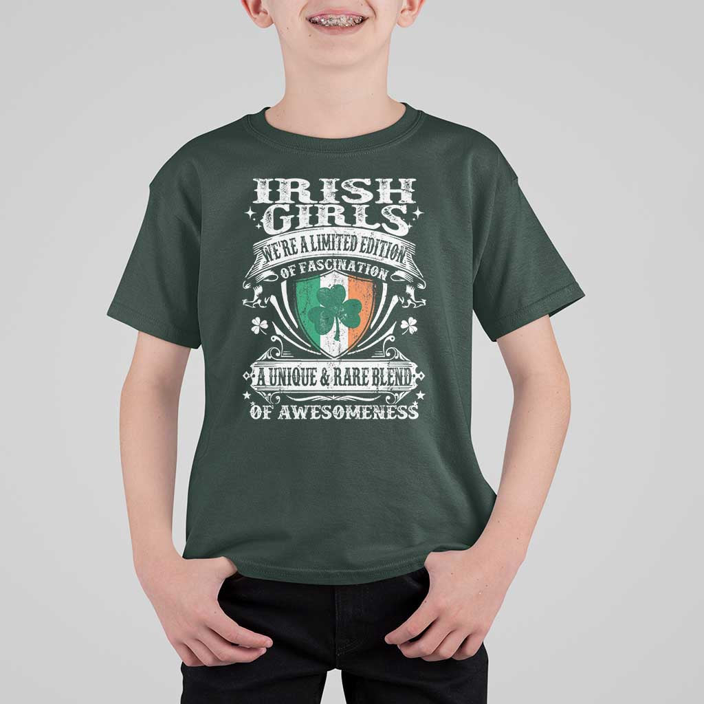 Funny Irish Girls T Shirt For Kid We're A Limited Edition Of Fascination Irish Pride Shamrock