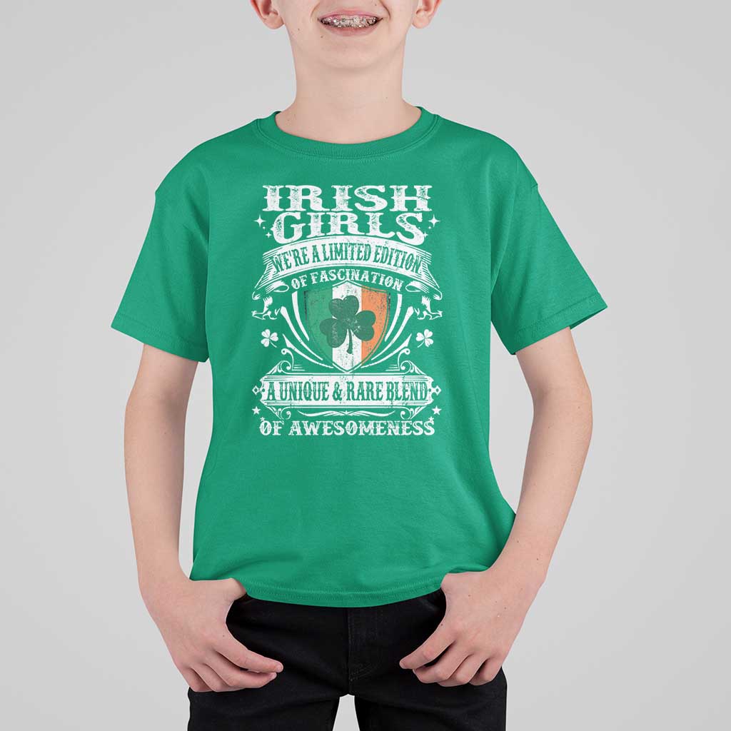 Funny Irish Girls T Shirt For Kid We're A Limited Edition Of Fascination Irish Pride Shamrock