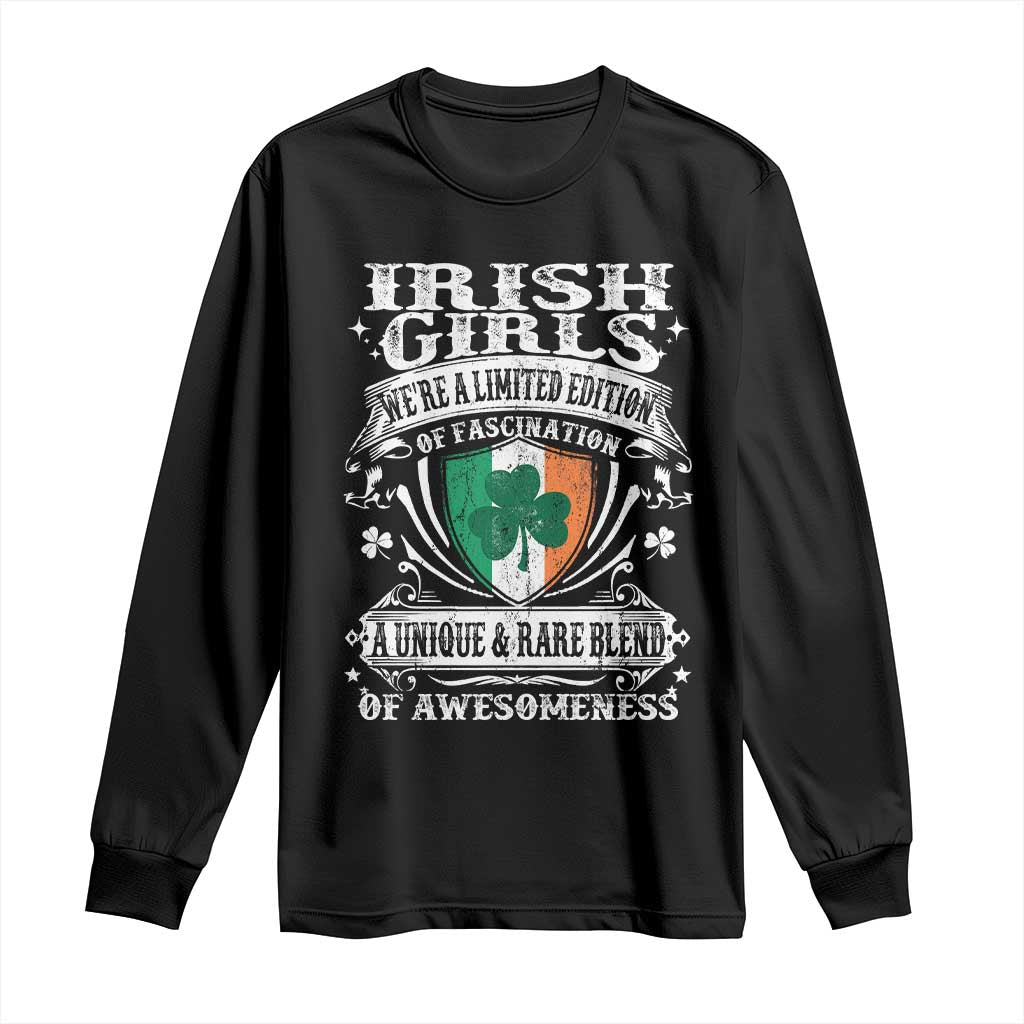Funny Irish Girls Long Sleeve Shirt We're A Limited Edition Of Fascination Irish Pride Shamrock