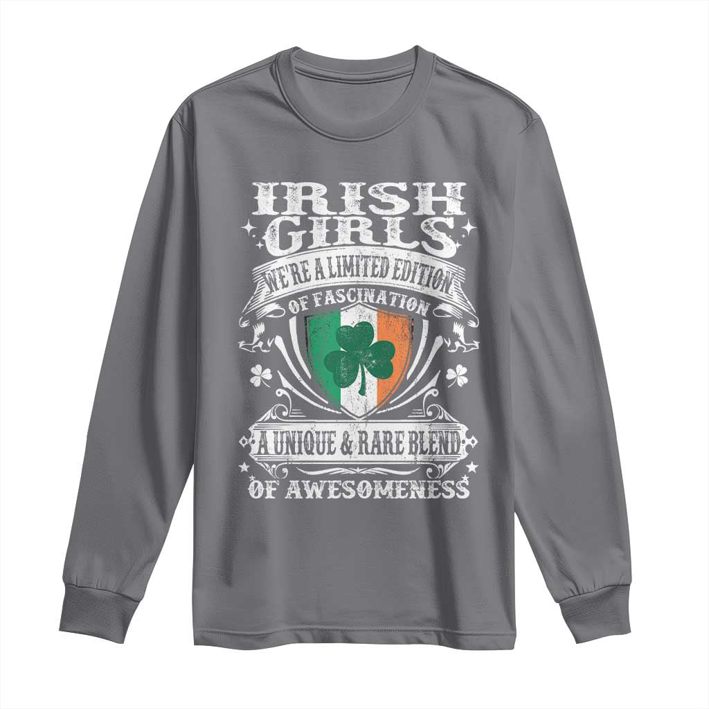 Funny Irish Girls Long Sleeve Shirt We're A Limited Edition Of Fascination Irish Pride Shamrock
