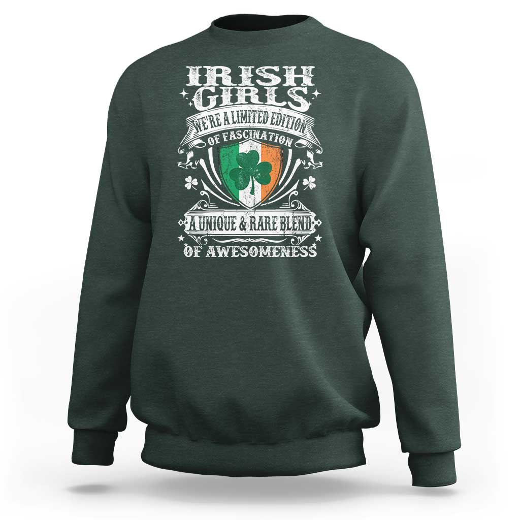 Funny Irish Girls Sweatshirt We're A Limited Edition Of Fascination Irish Pride Shamrock