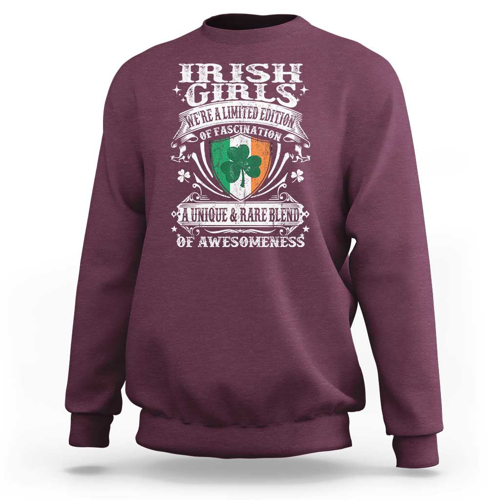 Funny Irish Girls Sweatshirt We're A Limited Edition Of Fascination Irish Pride Shamrock
