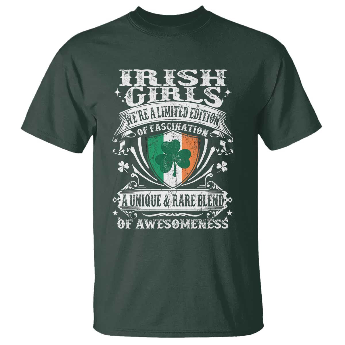 Funny Irish Girls T Shirt We're A Limited Edition Of Fascination Irish Pride Shamrock