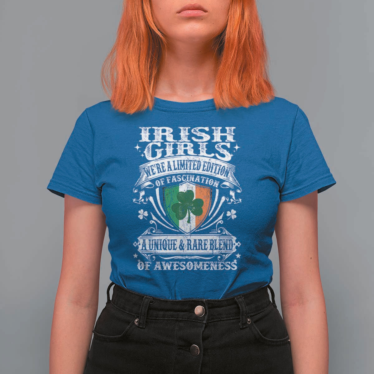 Funny Irish Girls T Shirt For Women We're A Limited Edition Of Fascination Irish Pride Shamrock