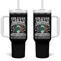 Funny Irish Girls Tumbler With Handle We're A Limited Edition Of Fascination Irish Pride Shamrock