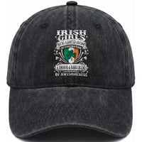 Funny Irish Girls Washed Cotton Baseball Cap We're A Limited Edition Of Fascination Irish Pride Shamrock
