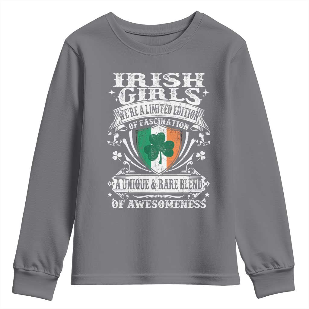Funny Irish Girls Youth Sweatshirt We're A Limited Edition Of Fascination Irish Pride Shamrock