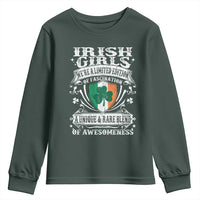Funny Irish Girls Youth Sweatshirt We're A Limited Edition Of Fascination Irish Pride Shamrock