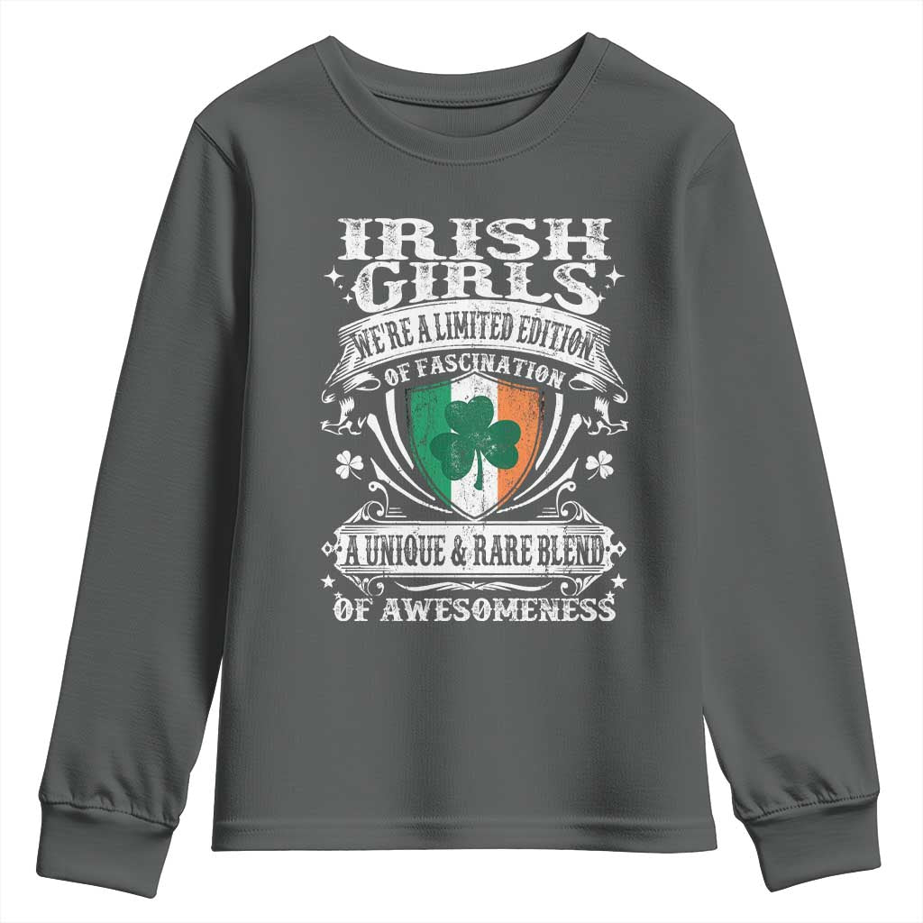 Funny Irish Girls Youth Sweatshirt We're A Limited Edition Of Fascination Irish Pride Shamrock
