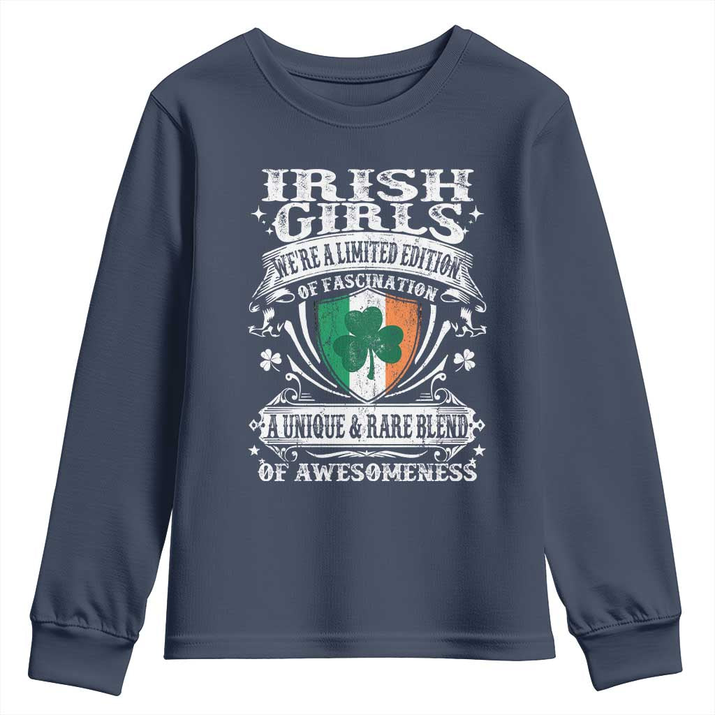 Funny Irish Girls Youth Sweatshirt We're A Limited Edition Of Fascination Irish Pride Shamrock