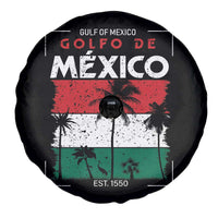 Golfo De Mexico EST 1550 Spare Tire Cover Vintage Mexican Flag Palm Tree