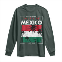 Golfo De Mexico EST 1550 Long Sleeve Shirt Vintage Mexican Flag Palm Tree