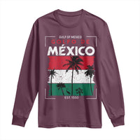 Golfo De Mexico EST 1550 Long Sleeve Shirt Vintage Mexican Flag Palm Tree